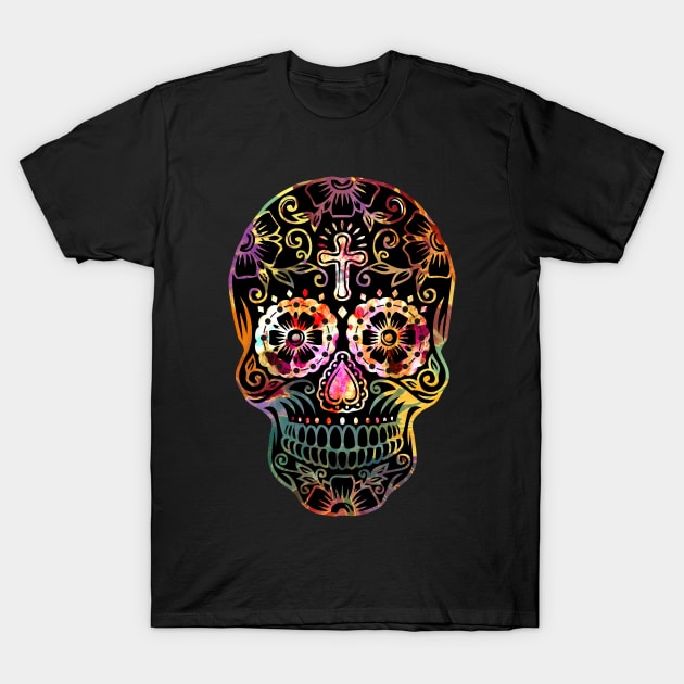 Funny Mexican Sugar Skull cross T-Shirt by EDDArt